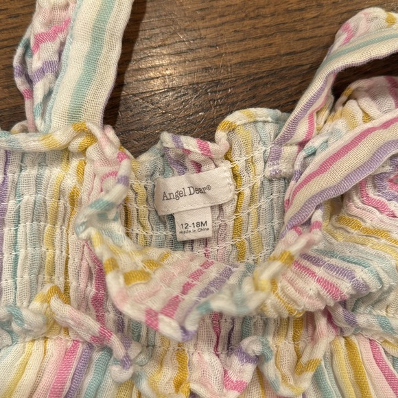 Angel Dear Girls' 2-Pc. Smocked Rainbow Striped Dress & Bloomer Set - Baby - Picture 6 of 9